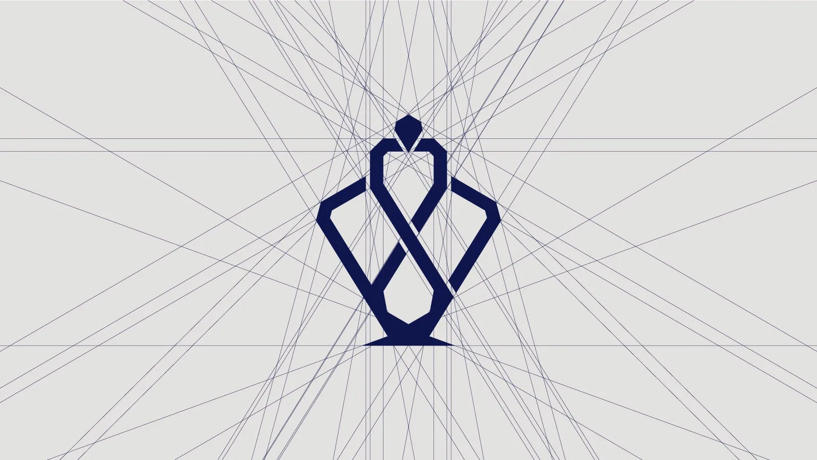 Geometric construction system of the logo mark